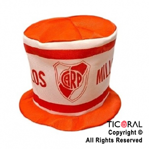 SOMBRERO GALERA FUTBOL ESCUDO RIVER x 5 UNIDADES